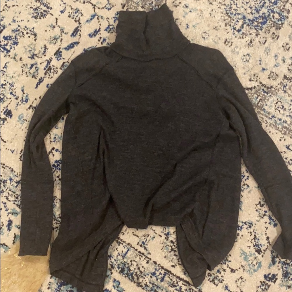 free people turtle neck, gray